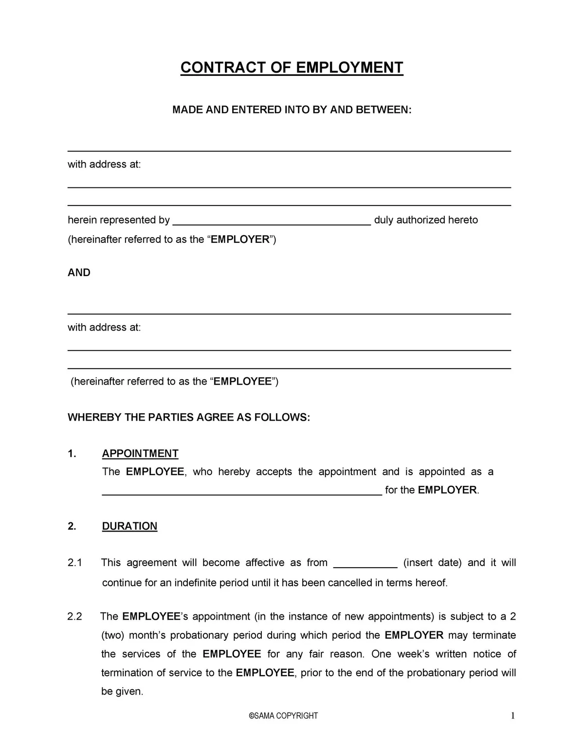 employment contract review
