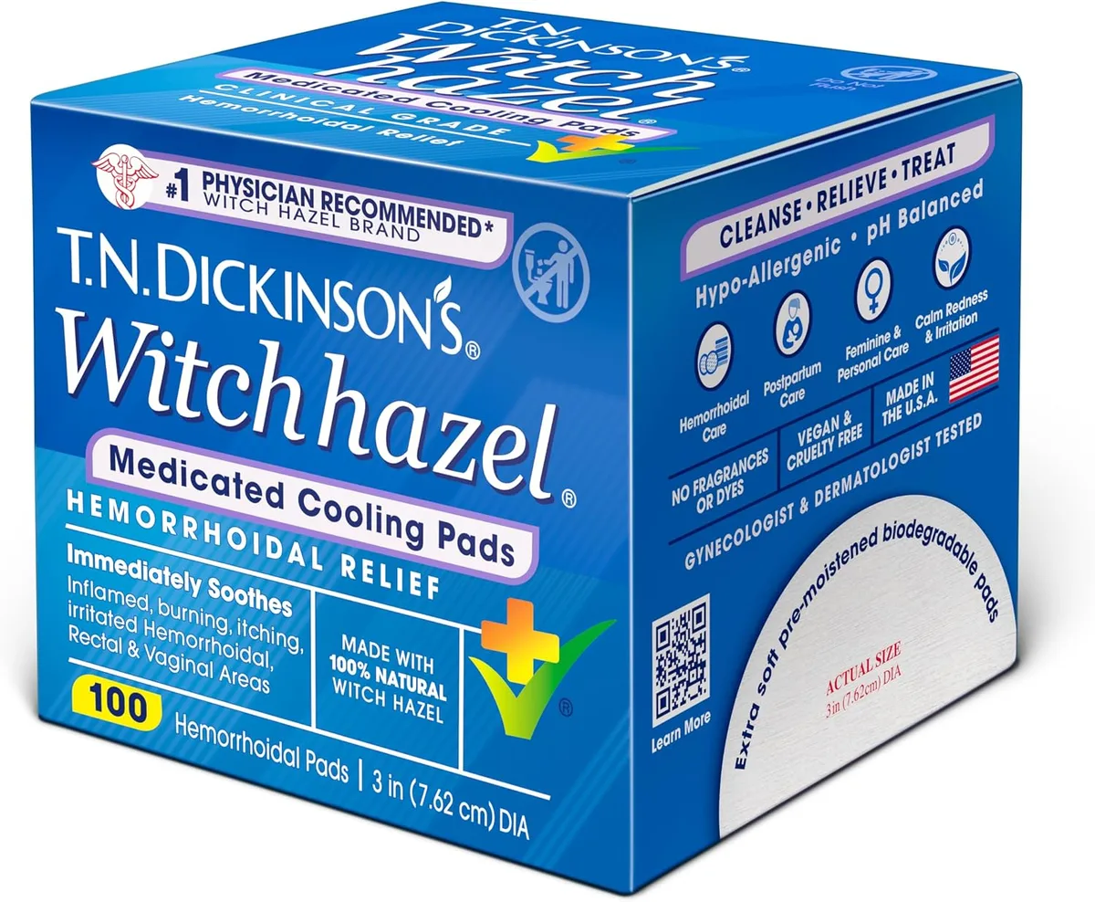perineal care witch hazel pads