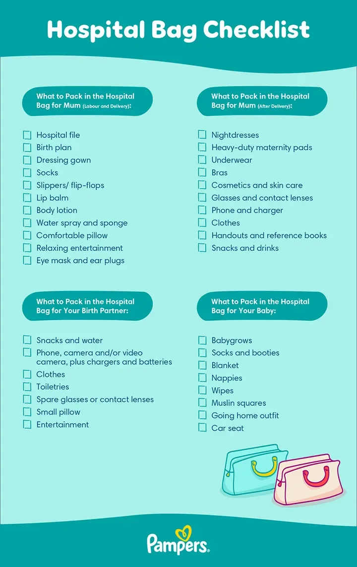 what to pack for a pregnancy hospital tour